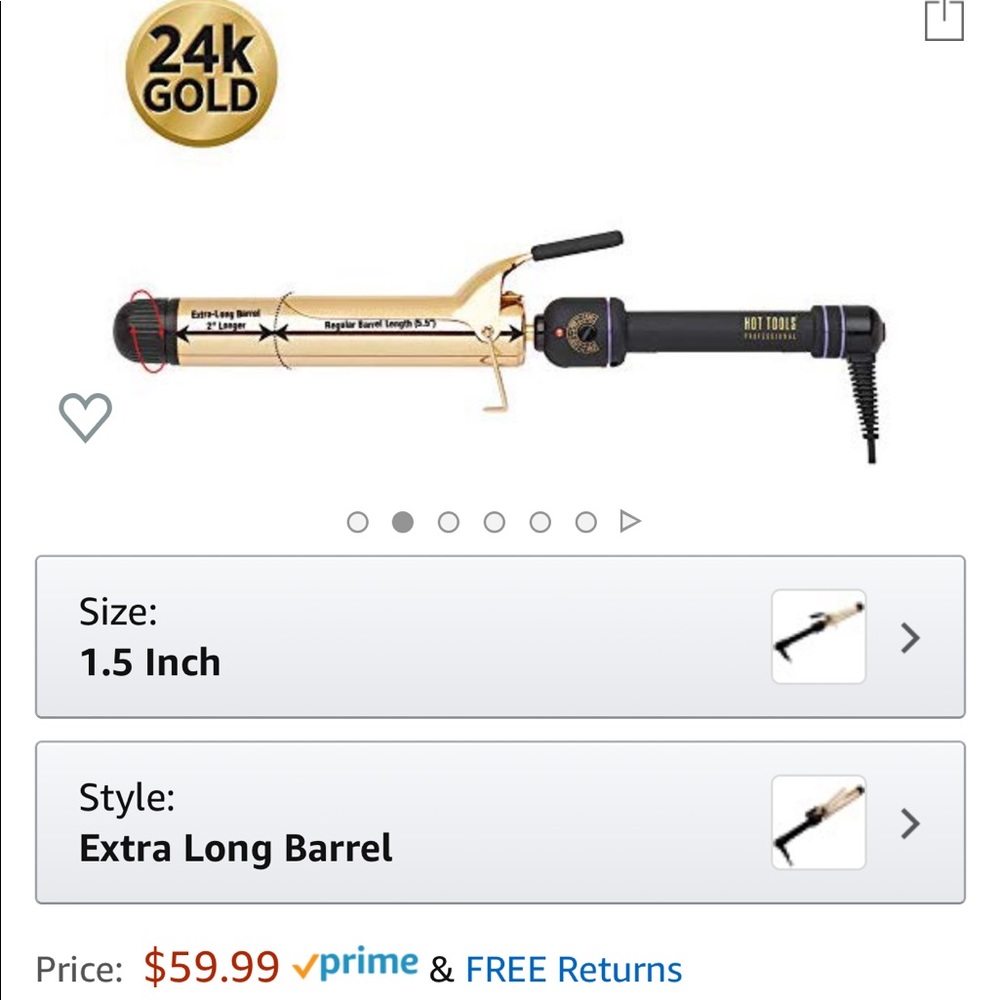 Hot Tools extended barrel curling iron